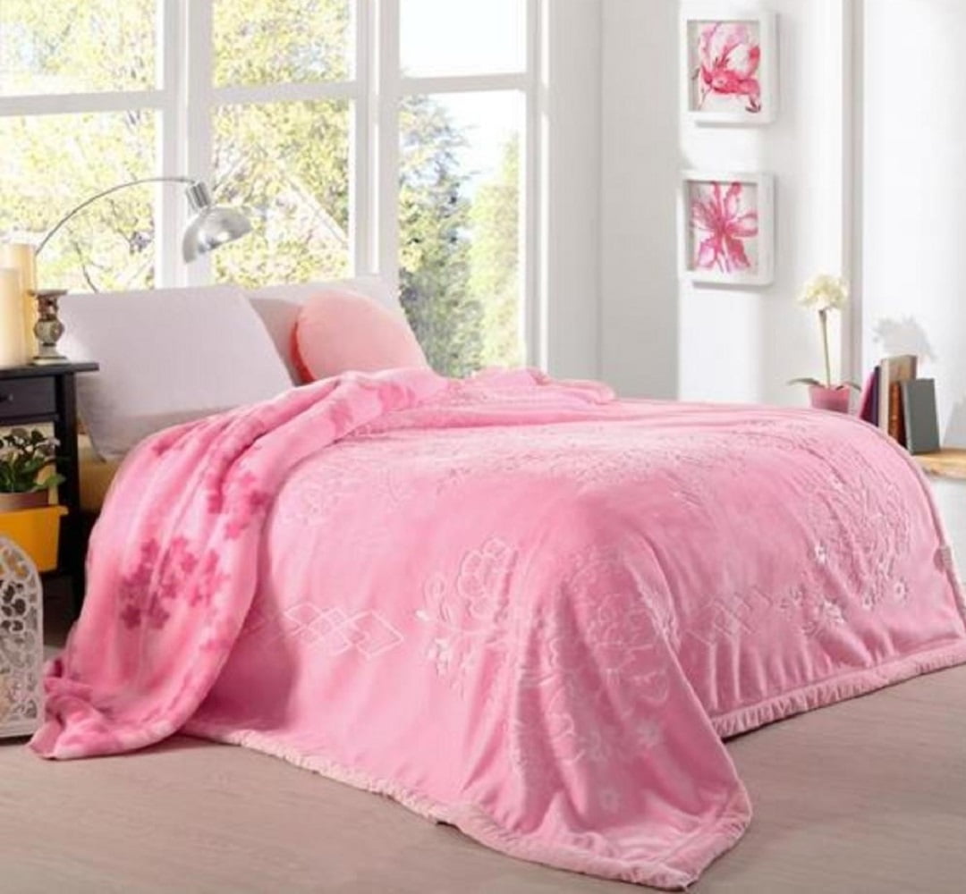 Buy Heavy Korean Mink Fleece Blanket 2 Ply Reversible Silky Soft Plush Warm Blanket, King Size