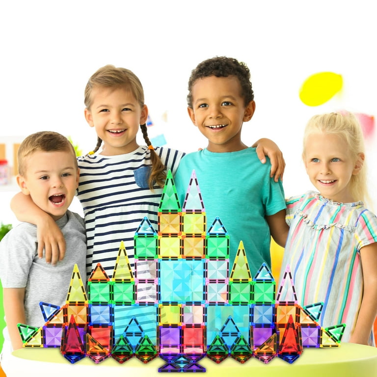 PicassoTiles Mini Diamond Magnetic Building Block 100 Piece Set