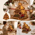 thumbnail image 6 of Christmas Tree Serving Platter with Divided Tray, Snack & Dessert Wooden Food Tray, Cute Charcuterie Board for Holiday Parties, Cheese, Fruits, Candy Display(A), 6 of 7