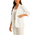 thumbnail image 4 of INSPIRE CHIC Work Office Stretch Blazer for Women's Lapel Collar Dressy Casual Suit Jacket, 4 of 5