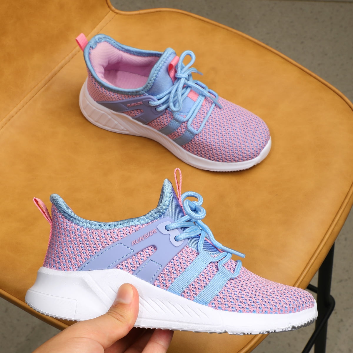 Kushyshoo Kids Sneakers Purple Running Tennis Athletic Shoes for Girls Size 1 (Gig Kid)
