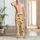 thumbnail image 2 of Fotbe Coffee Bun Hot Dog Pantalones de Pijama para Hombre, Pantalones de Dormir, Pantalones de Casa con Cintura Ajustable y Bolsillos-Small, 2 of 6