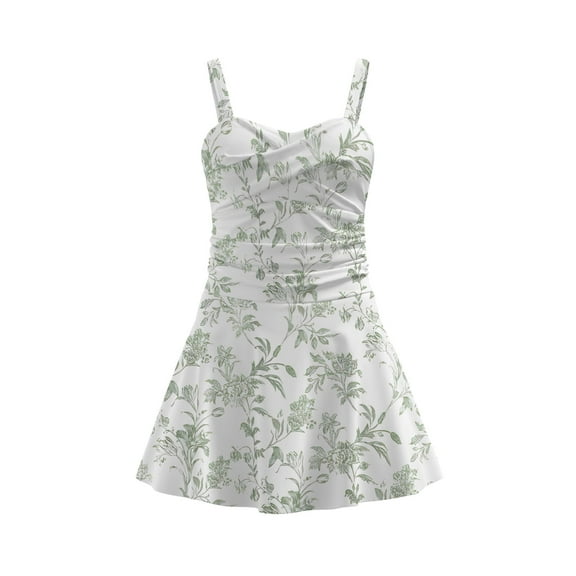 One Piece Swimdress Swimsuits for Women Tummy Control Swim Dresses Skirt Bathing Suit XS