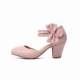 thumbnail image 2 of SACFOF Women's Mary Jane Heels with Bow Retro Closed Round Toe Pumps Sweet Ankle Strap Low Block Heels Chic Bowtie Vintage Dress Wedding Party Office Daily Shoes, 2 of 6