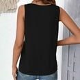 thumbnail image 5 of Womens Tank Tops Loose Fit V Neck Ruched Sleeveless Tops Casual Basic Shirts Bar Tops for Women Women's Top Satin Tops Women Silk Top Sequin Too Backless Top Women Bartender Top Women Breathe Top, 5 of 5
