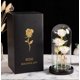 thumbnail image 3 of Gran oferta de regalos de Navidad y San Valentín, tres flores de papel dorado, adornos de cubierta de cristal, luces LED luminosas creativas, 3 of 4