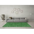 thumbnail image 3 of Ahgly Company Indoor Round Abstract Emerald Green Modern Area Rugs, 6' Round, 3 of 4
