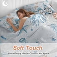 thumbnail image 3 of Ocean Dwarf Full Size Comforter Set, Coral Starfish Jellyfish Seaweed Bedding for All Seasons, 4 Pcs Bed Set, 1Quiltcover (86"x86") ,1Sheet(80"x116"), 2Pillowcases (30"x20"), 3 of 9