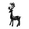 2pcs Black Resin Reindeer Sculpture, Mini Deer Statue, Elegant Reindeer Ornament for Home, Office Desk, Couples Gift, Holiday Decor
