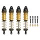 thumbnail image 1 of Lot de 4 amortisseurs RC pour SCX10, amortisseurs avant et arrière de rechange pour voiture sur chenilles RC 1/10, dorés, 1 of 4