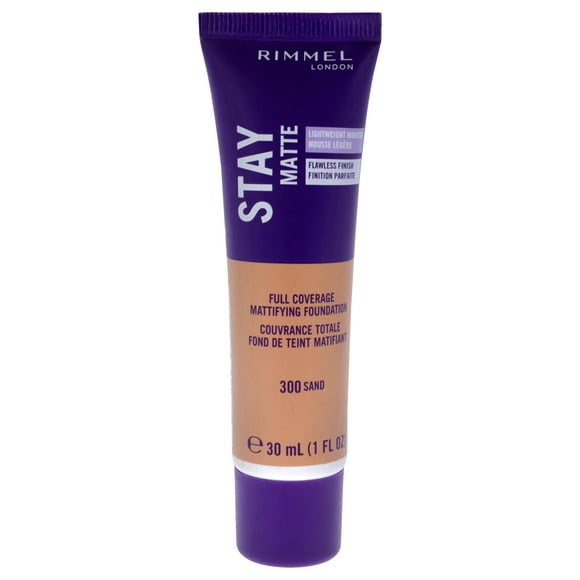 Base en mousse ligera Stay Matte - 300 Sand de Rimmel London para mujeres - Base en mousse de 1 oz