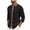 Black, variant on COMVALUE Men's Linen Shirt Long Sleeve Button Down Collar with Contrast Placket Regular Fit Casual Beach Tops (Army Green, L)