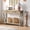 Wood, variant on Rattan Console Table with 2 Drawers, 46 Inch Narrow Entryway Table with Industrial Metal Frame, Boho Sofa Table for Hallway, Living Room, and Foyer, Natural Wood Finish