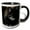 Black/White, variant on 3drose, Wolf Sable Pomeranian Oil Painting, 11oz Two-tone Red Mug