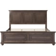 thumbnail image 5 of Pinewood Vintage King Bed with Headboard and Footboard, Traditional Town and Country Style King Size Platform Bed, 5 of 6
