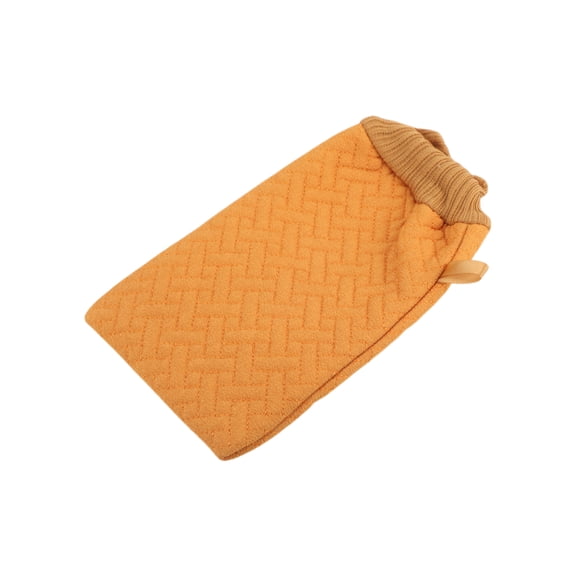 Unique Bargains Gloves Bath Towel for bathroom 14x24cm 1 Pc Turmeric