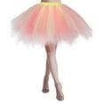 thumbnail image 2 of Aocisk Women Christmas Dance Party Tutu Skirt with a Patchwork Color Design Holiday Party Ballet Style Layered Netting for Festive Wear Pink M, 2 of 3