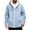 Sky Blue, variant on SGFCWSX Men's Full Zip Hoodie Fleece Relaxed Fit Pockets Solid Color Drawstring Hood Basic Casual Sweatshirt for Men Army Green Size L