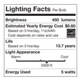 thumbnail image 6 of Better Homes & Gardens LED Vintage Light Bulb, ST19 40W Daylight Classic Filament, E26, Dim - 4 Pk, 6 of 9