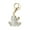 White, variant on HUANLEDASH Creative Frog Pendant Keychain Sparkling Rhinestones Inlaid Car Keyring Backpack Bag Charm Keychain Accessories