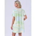 thumbnail image 4 of DARING DIVA Women's Short Sleeve Nightgown Soft Stretchy Pajama Dress XL Light Green, 4 of 7