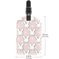 thumbnail image 6 of Square 2Pack PU Leather Rabbit and Polka Dots Cruise Luggage Tag with Privacy Cover and Name ID Tag for Travel Handbags Backpacks Luggage Tags, 6 of 6