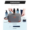 thumbnail image 6 of WANDF Large Toiletry Bag for Men,Toiletry Bag Travel with 10 Securing Band,Water-Resistant Wide Opening Dopp Kit Shave Bag with Wet Pocket,Cosmetic Organizer Makeup Bag(Gray-A), 6 of 9