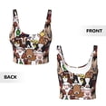 thumbnail image 6 of Sports Bras for Women Workout Tank Tops, funny farm pig cow cat face Running Vest with Removable Cups, 6 of 7
