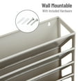 thumbnail image 4 of Mind Reader 5-Tier Vertical File Storage, Desktop Organizer, Wall Mount, Office, Plastic, 13"L x 4.25"W x 16"H, Beige, 4 of 7
