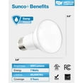 thumbnail image 3 of Sunco 6 Pack BR20 LED Light Bulbs, Indoor Flood Light R20, Dimmable, CRI93 3000K Warm White, 50W Equivalent to 7W, E26 Base, Recessed Can Lights for Home Living Area Ceiling Lights - UL, 3 of 7
