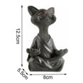 thumbnail image 2 of Estatua o nombre de gato negro zen de resina meditando, 2 of 3