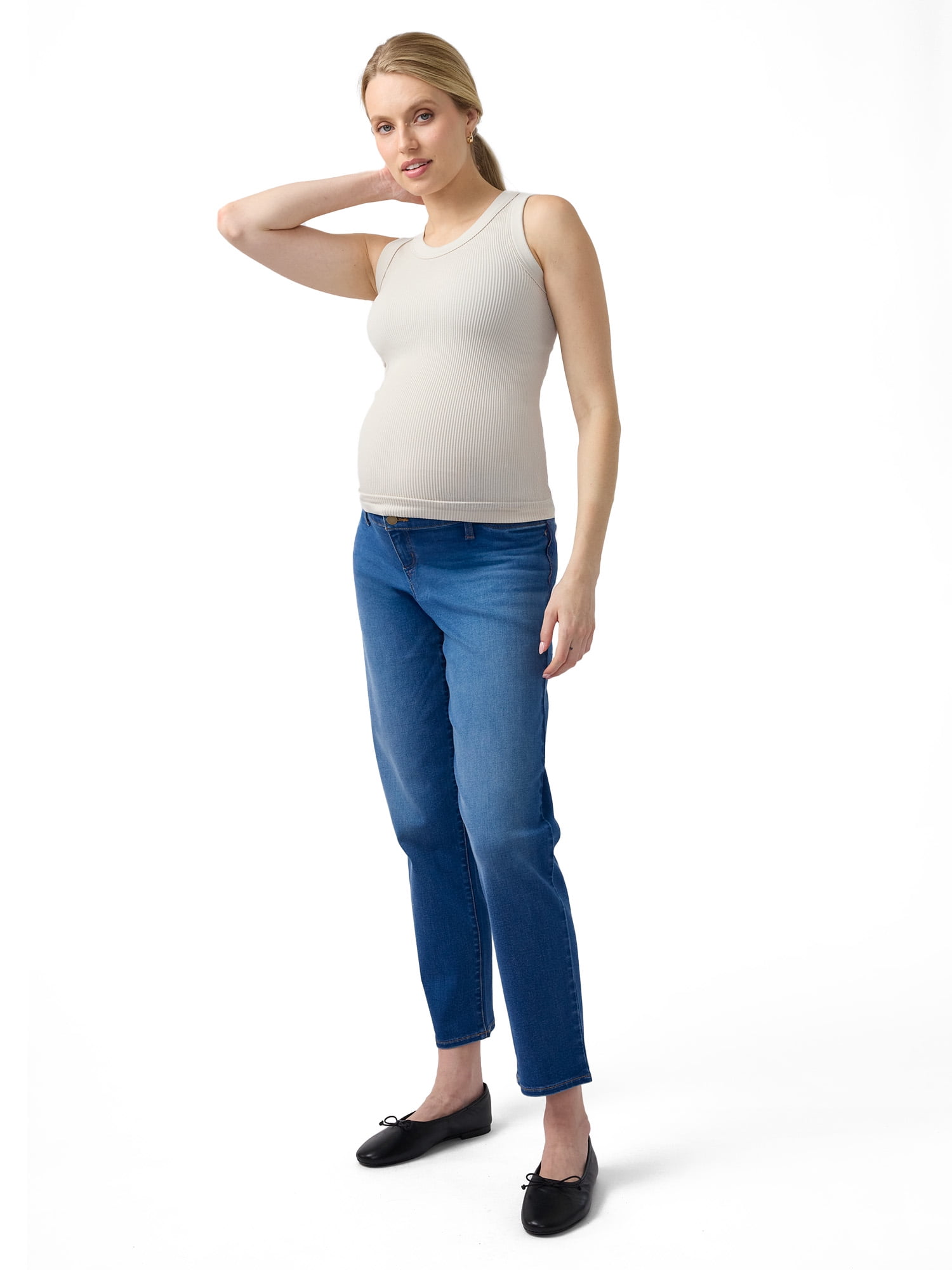Ingrid & Isabel For Every Belly Women's Maternity Seamless Fitted RibTank, Sizes S-XXL