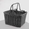 thumbnail image 2 of Lijie Kids Bike Basket Front Carrier Children's Handle Basket for Folding Bike Black, 2 of 6