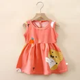 thumbnail image 1 of Robe Sans Manches pour Filles Bébé Mignonne Imprimée Dessin Animé Robes de Princesse en Coton Vêtements d'Été pour Enfants Vêtements de Plage pour Filles, 1 of 1