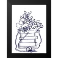 thumbnail image 2 of Chapman, Marcy 11x14 Black Modern Framed Museum Art Print Titled - Hand Sketch Hanging Succulents blue, 2 of 5