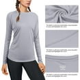 thumbnail image 5 of Women's Long Sleeve UPF 50+ UV Sun Protection Shirts Rash Guard Swim T-Shirt/Hoodie Quick Dry for Outdoor Hiking, 5 of 6