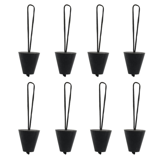 Kenally Tapón de drenaje de 8 piezas, tapón de agua, tapones de desagüe para Kayak para canoa de barco Bombillas para automóviles Negro Kenally VI002437-03