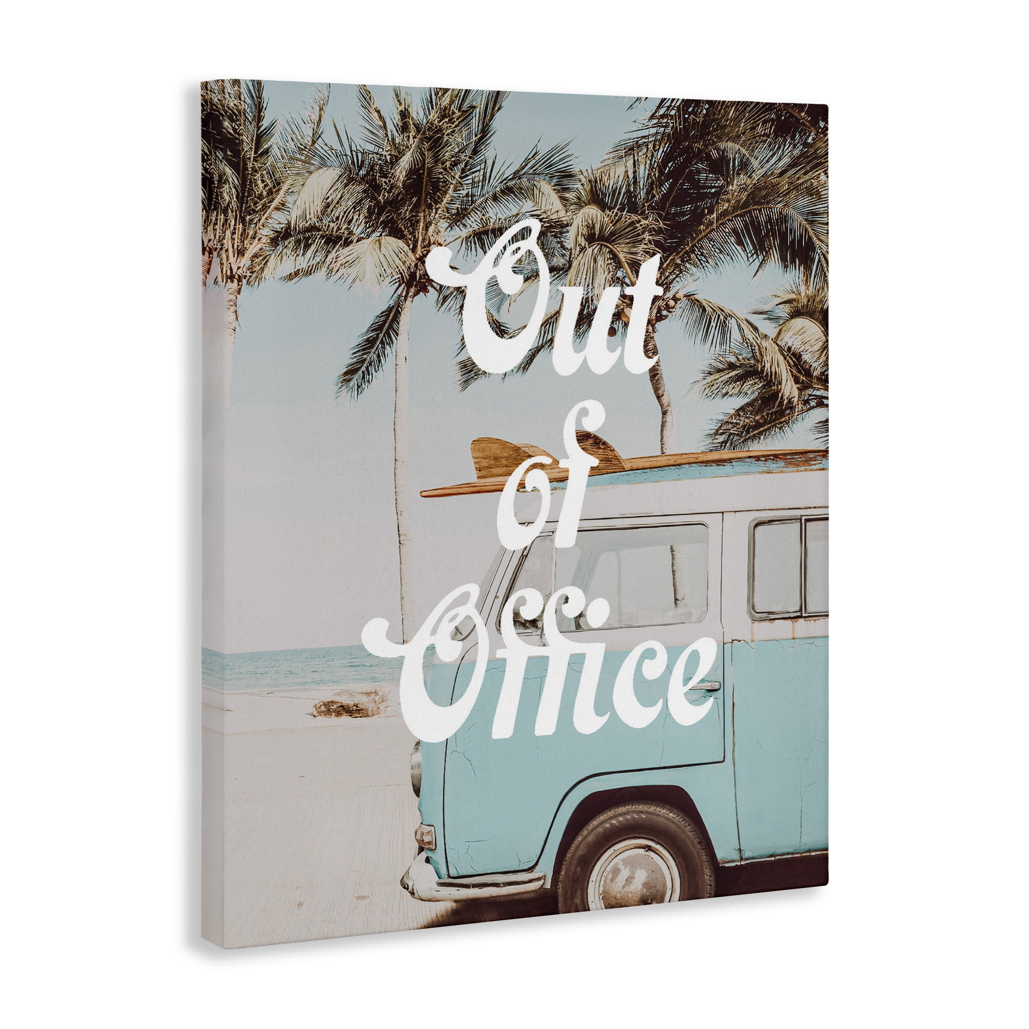 Stupell Industries Retro Out Of Office Beach Canvas Wall Art, design by Lil' Rue