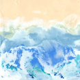 thumbnail image 2 of Ludwig, Alicia 12x12 Black Ornate Wood Framed with Double Matting Museum Art Print Titled - Morning Surf II, 2 of 4