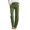 Green-a, variant on QHFBli Womens Linen Pants Casual Straight Fit Elastic Waisted Drawsting Trousers with Pockets