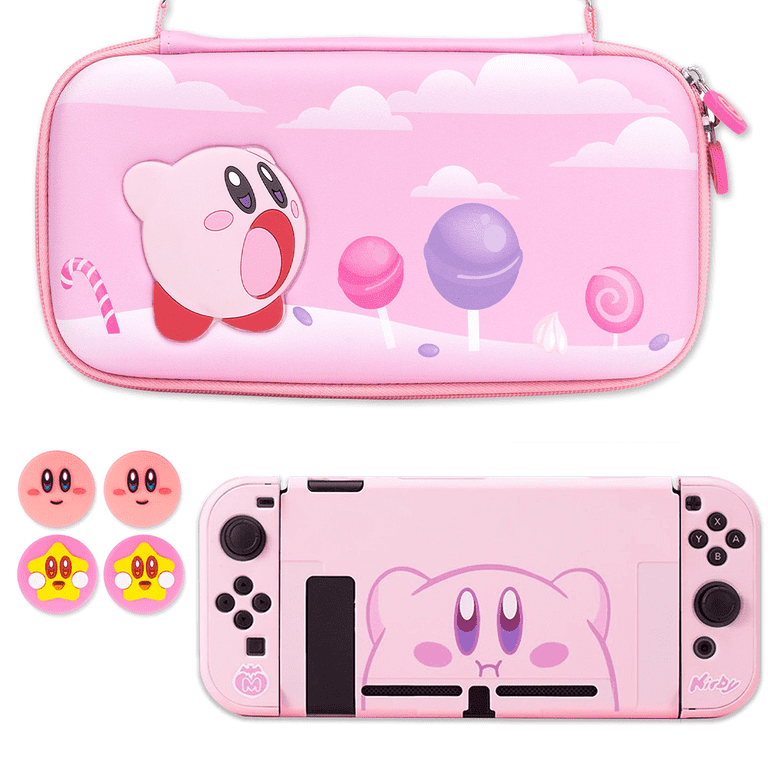 Kirby Bundle Kawaii Pink Nintendo Switch Case Carry Grips for Standard Lite OLED Walmart