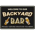 thumbnail image 3 of Welcome To Our Patio Signs, Backyard Bar Garden Classic Metal and Tin Signs, Outdoor Lawn and Garden Decorations, 3 of 19
