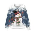 thumbnail image 2 of Kiijoy Toddler Girls Snowman Hoodie Christmas Cozy Loose Hooded Sweatshirt Pullover Top, 2 of 6