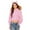 Pink, variant on Female Long Sleeve Hoodie Solid Color Cat Ear Hoodie Cute Cropped Pullover Casual Streetwear Fashion Outerwear for Women Xl