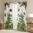 thumbnail image 2 of Castle Fairy Red Bowknot Xmas Tree Curtains Pack Of 2 (42X84 Each) for Teens Women Men,Happy New Year Curtains Blackout,Happy Christmas Bedroom Curtains,Lightweight Room Decor, 2 of 6