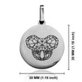 thumbnail image 2 of Stainless Steel Geometric Polygon Koala Animal Round Medallion Pendant Necklace, 2 of 3