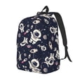 thumbnail image 1 of Balery Cartoon Spaceship Mochila Clásica Impresa Básica para Viaje, Mochila Escolar Resistente al Agua, Mochila de Lona con Correas Ajustables-Medium, 1 of 5