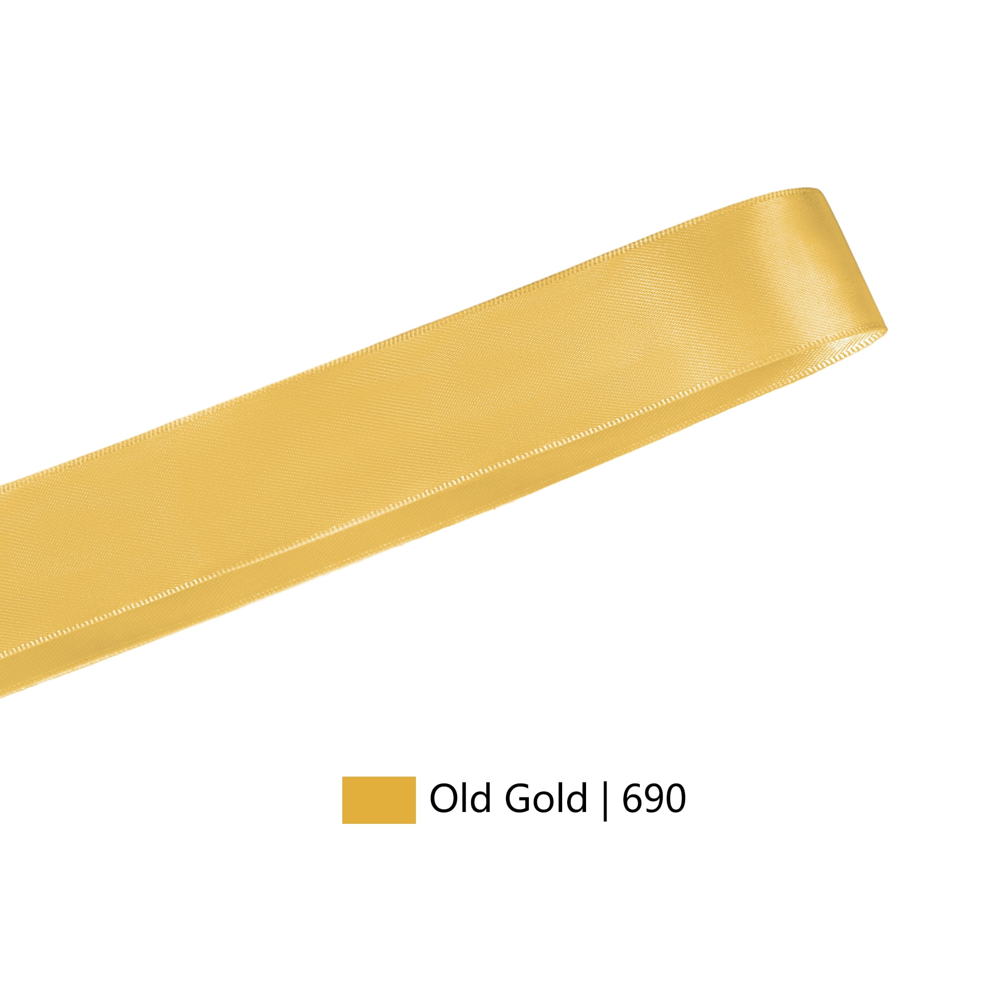 LaRibbons 7/8" Gold Single Face Satin Ribbon, 100 Yard