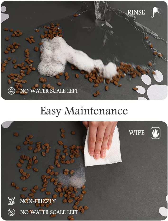 JUCFHY Pet Feeding Mat-Absorbent Cat & Dog Food Mat-No Stains Easy Clean  Dog Mat for Food and Water-Quick Dry Dog Bowl Mat Dog Accessories-Dog Water  Matt for Sloppy Drinkers,Dark Grey,19x12 - Yahoo