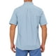thumbnail image 3 of Camisas de hombre INSPIRE CHIC con cuello puntiagudo, de manga corta, a cuadros, con botones, camisa de vestir, L azul y blanco, 3 of 6